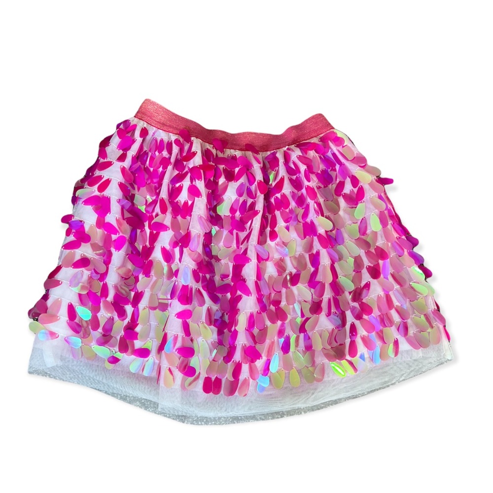 Pink tutu style skirt.